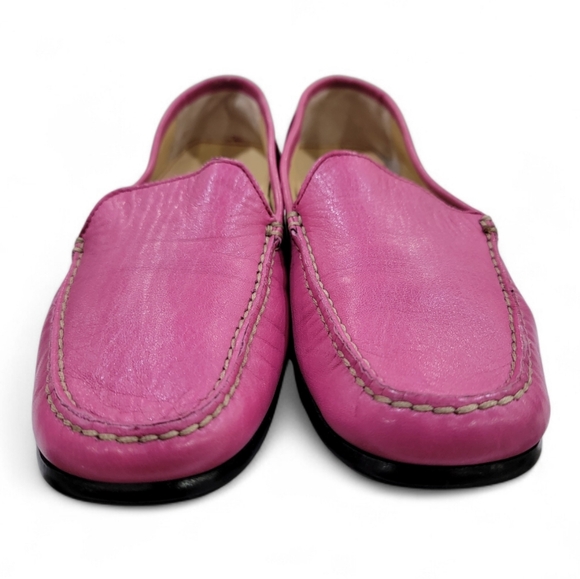 Rockport Loafers Barbie Pink Slip On Leather Driving Shoe Moccasin Women’s 7.5 - Picture 5 of 15